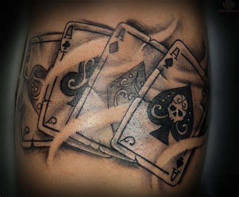 poker card tattoos